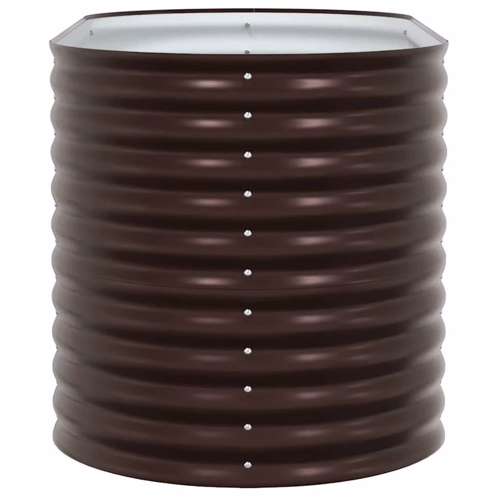 Berkfield Home Garden Raised Bed in Brown Galvanised Steel, W/D/H: 160 x 80 x 81 cm – 5