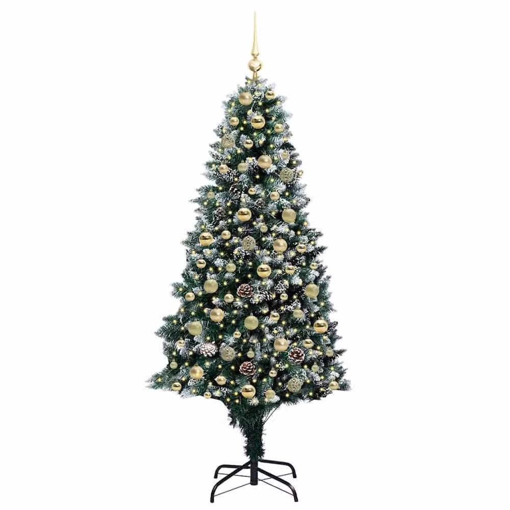 Berkfield Home Green Artificial Christmas Tree with 300 LEDs and Stand, Height: 180 cm – 3