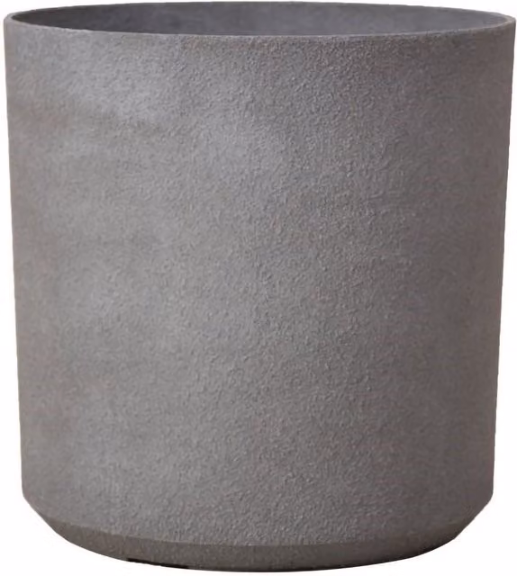 Primrose Grey Volcanic Round Cylinder Planter Tub
