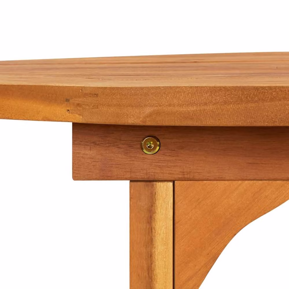 Berkfield Home Beautiful Garden Dining Table in Brown Solid Oiled Acacia Wood, W/D/H: 220 x 90 x 75 cm – 3