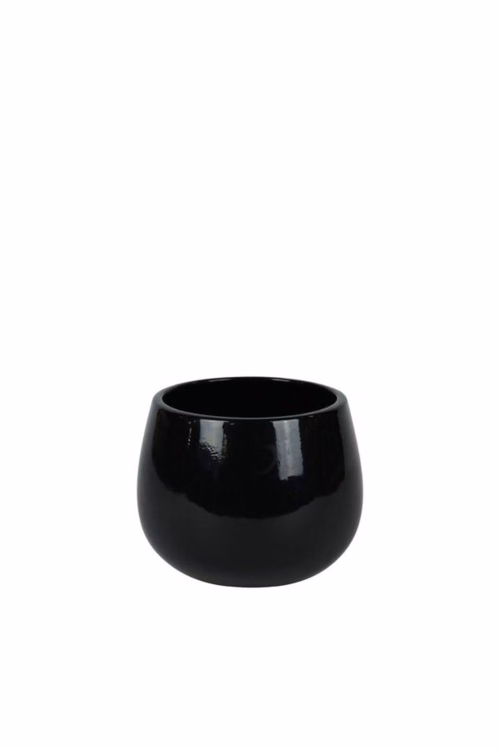 KDMD Hortus Glossy Black Ceramic London Pot, 2 Pack, H 12 cm x Dia 13 cm – 2