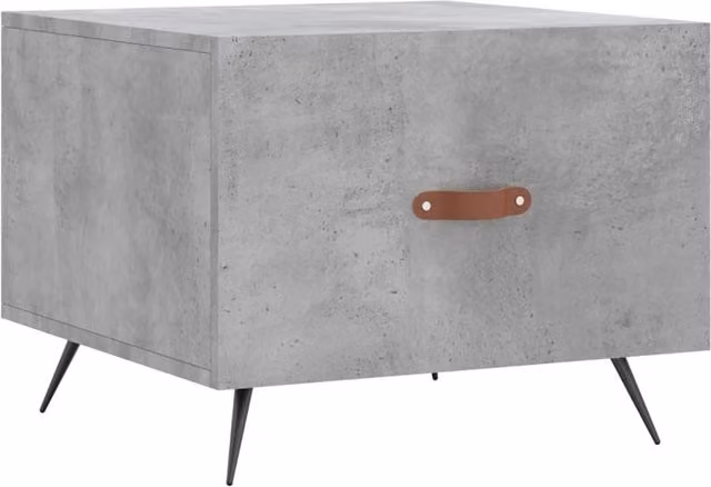 Berkfield Home Industrial Square Coffee Table in Grey, W/D/H: 50 x 50 x 40 cm