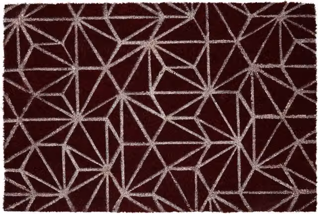 Maison by Premier Modern Red and White Graphic Rectangular Non-Slip PVC Doormat
