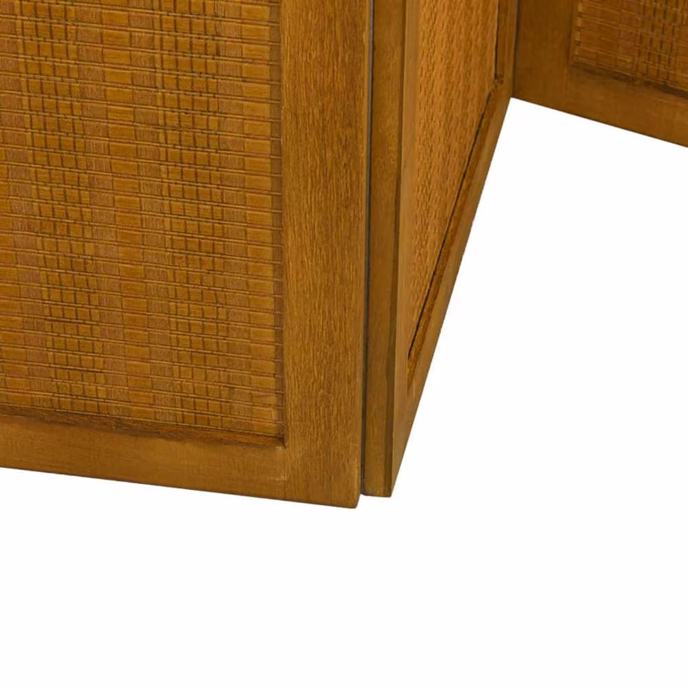 Berkfield Home 6-Panel Room Divider in Brown Solid Paulownia Wood – 4