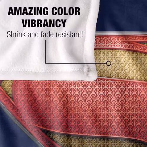 Warner Bros. Man of Steel Dad of Steel Super Soft Fleece Throw Blanket, Multicolour, W/H: 152.4 x 152.4 cm – 3