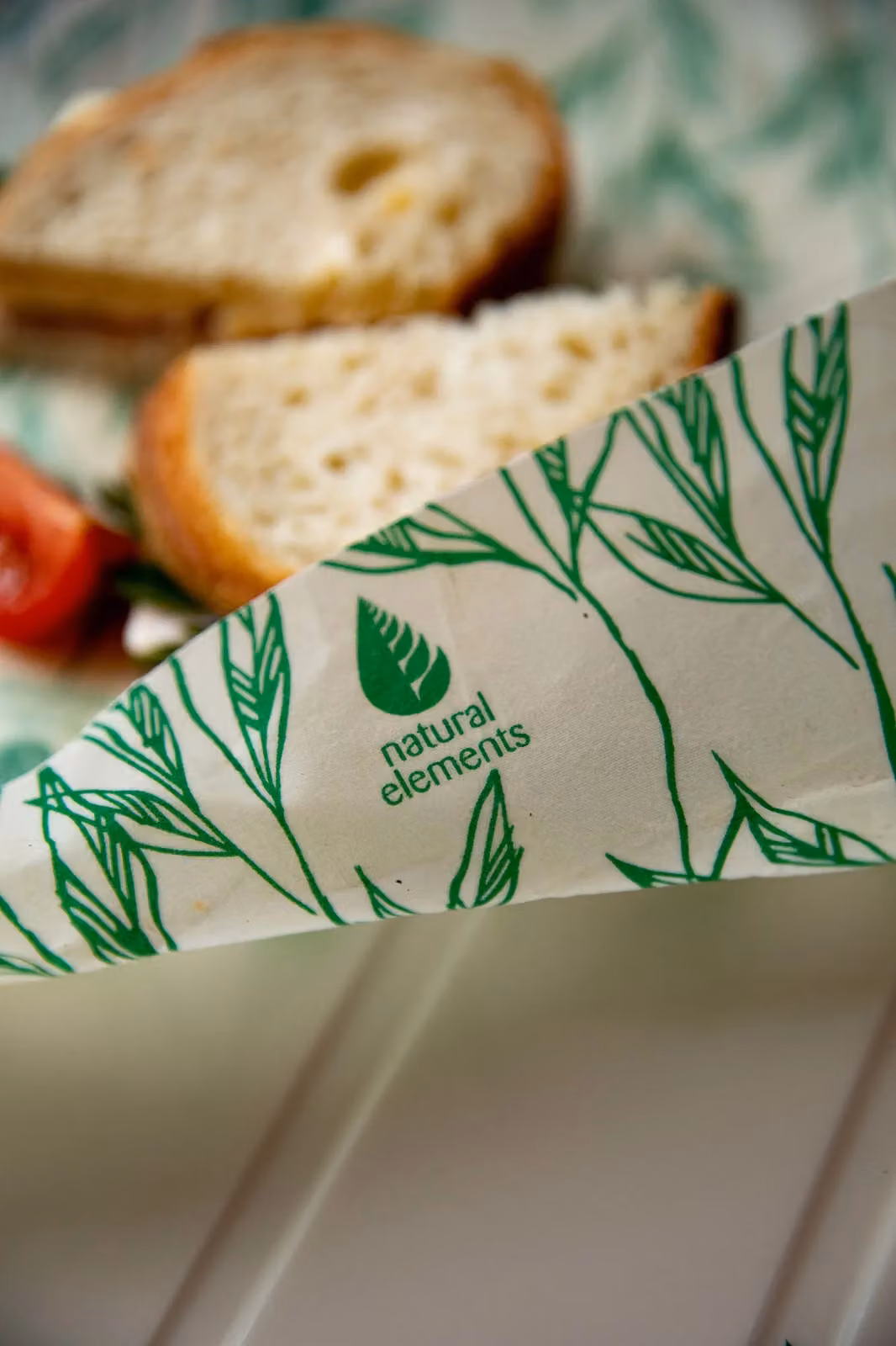 Natural Elements Reusable Vegan Food Wrap Roll, White Cotton Cling Film Alternative, 100 x 25 cm – 2