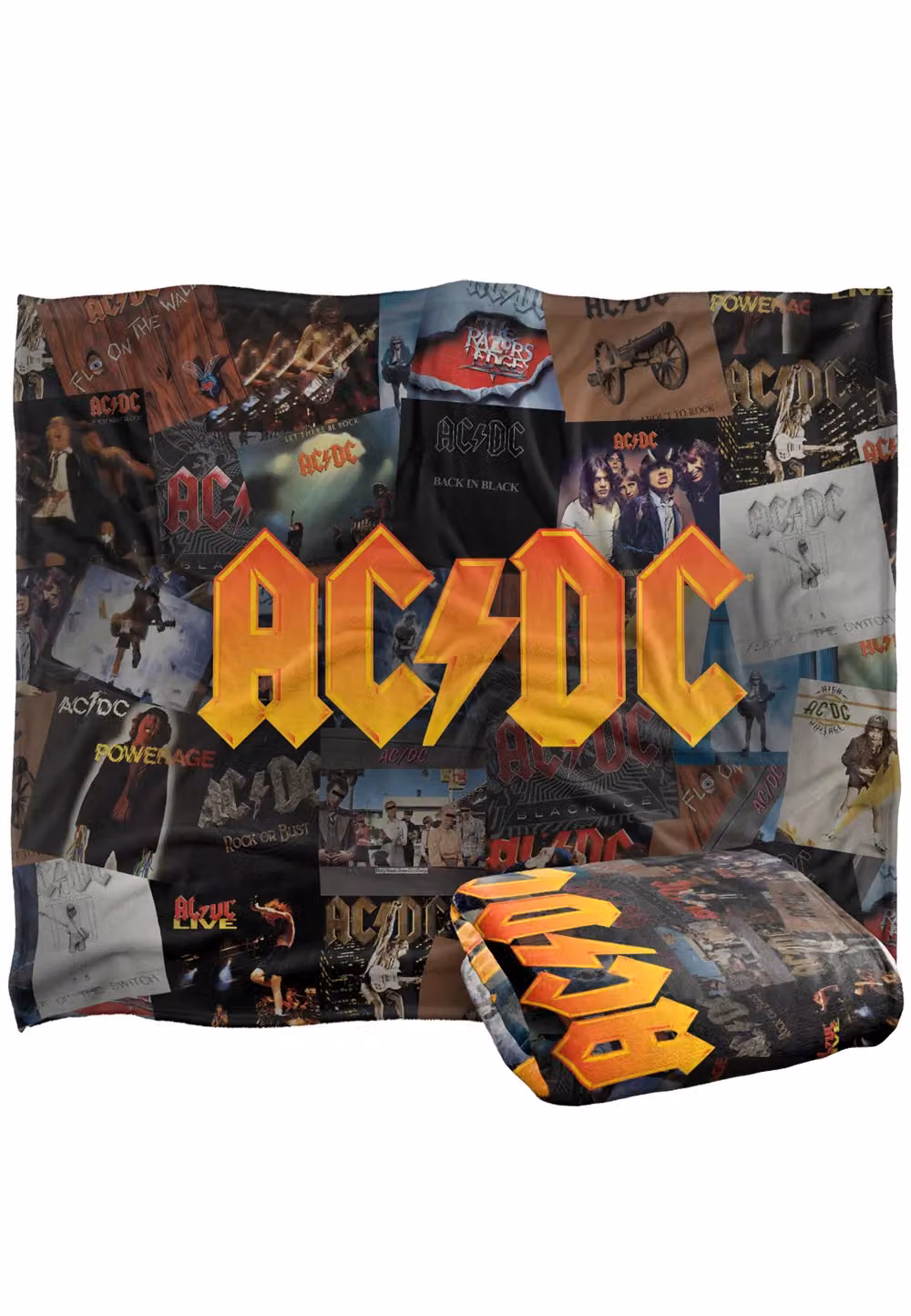 Trevco AC/DC Albums Silky Touch Super Soft Throw Blanket, Multicolour, W/D/H: 152 x 127 cm – 6