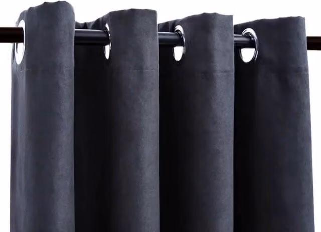 Berkfield Home Elegant Blackout Curtains with Eyelets, 2 Pack, Anthracite Grey, W: 140 cm, H: 245 cm