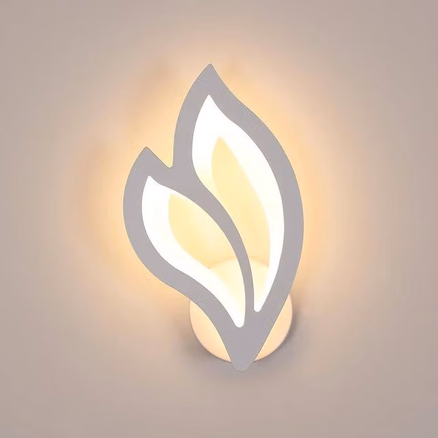 Pheashine Modern White Flower LED Wall Lamp with 1500LM Warm White Light, 13W, 3000K, Diameter: 29 cm – 1