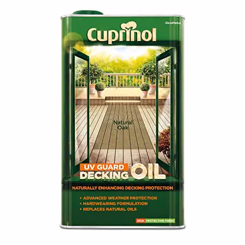 Cuprinol UV Guard Decking Oil in Natural Oak, Brown, 400 ml – 2
