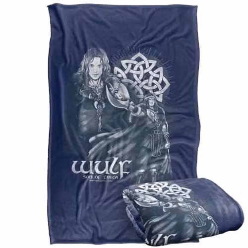 LOGOVISION Lord Of The Rings War Of The Rohirrim Wulf Sword Point Super Soft Fleece Throw Blanket, Multicolour, W: 91 cm, D: 147 cm