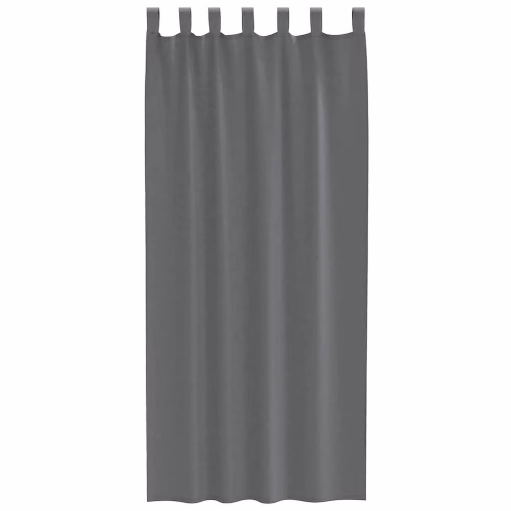 Berkfield Home Grey Transparent Voile Fabric Panel Curtains with Tabs, 2 Pack, W: 140 cm, H: 245 cm – 3