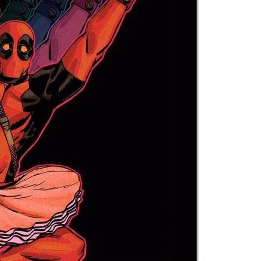 Deadpool Ballerina Multicolour Framed Paper Poster Illustration – 2