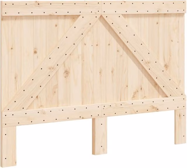Berkfield Home Rustic Solid Pine Headboard in Light Brown, W: 140 cm, H: 104 cm