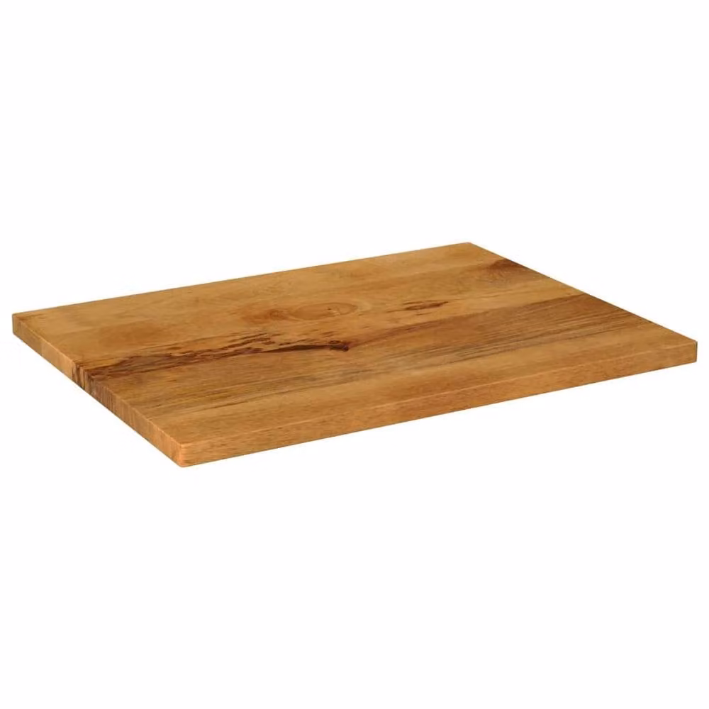 Berkfield Home Rectangular Solid Mango Wood Table Top, Brown, W: 70 cm, D: 60 cm, H: 2.5 cm – 2