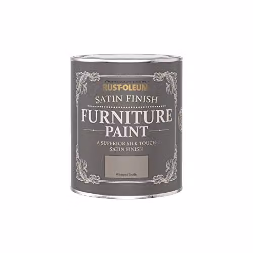 Rust-Oleum Satin Furniture and Skirting Board Paint in Whipped Truffle Brown, 750ml – 3