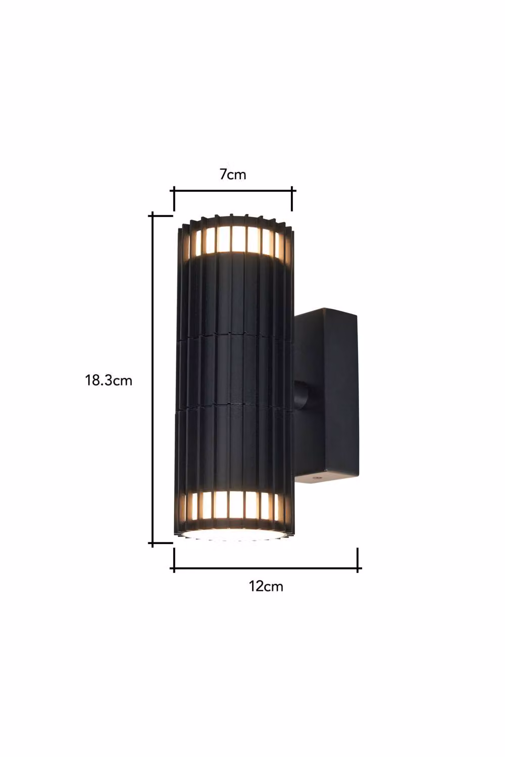 BHS Lighting Zeb Modern Up & Down Outdoor Wall Light in Black – 4
