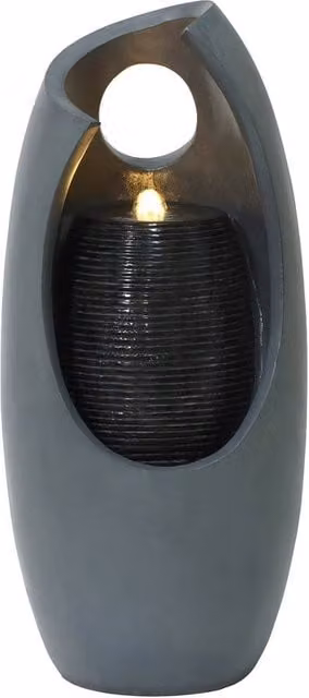 Monstershop Radiant Falls Electric Water Feature Cascade in Grey, W/D/H: 71.5 x 31.0 x 31.0 cm – 1