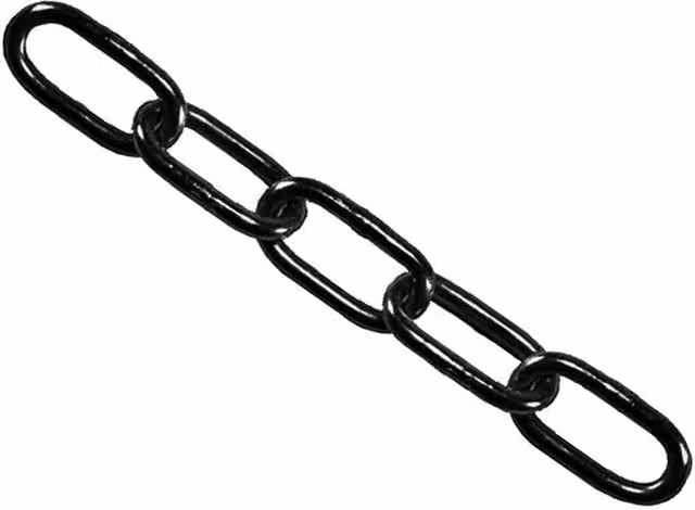 Faithfull Black Japanned Steel Chain in Multicolour