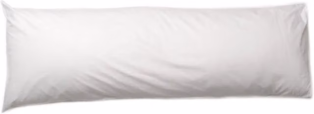 Bellissimo Pair of White 400 TC Cotton Bolster Pillowcases