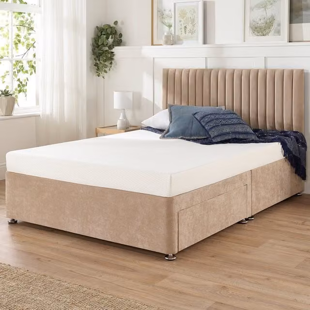 Aspire Essentials White Memory Foam Mattress, Small Single, W: 80 cm x L: 190 cm, Depth: 10 cm