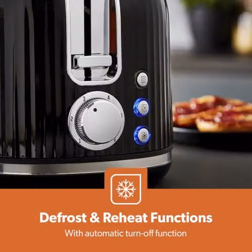 GEEPAS Black Illuminating Kettle 1.7l and 2 Slice Bread Toaster Kitchen Combo Set – 2