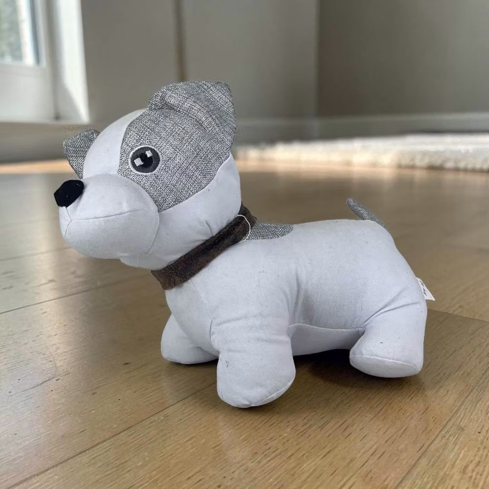 Four Candle Decorative Dog Doorstop in White, H 20 cm – 2