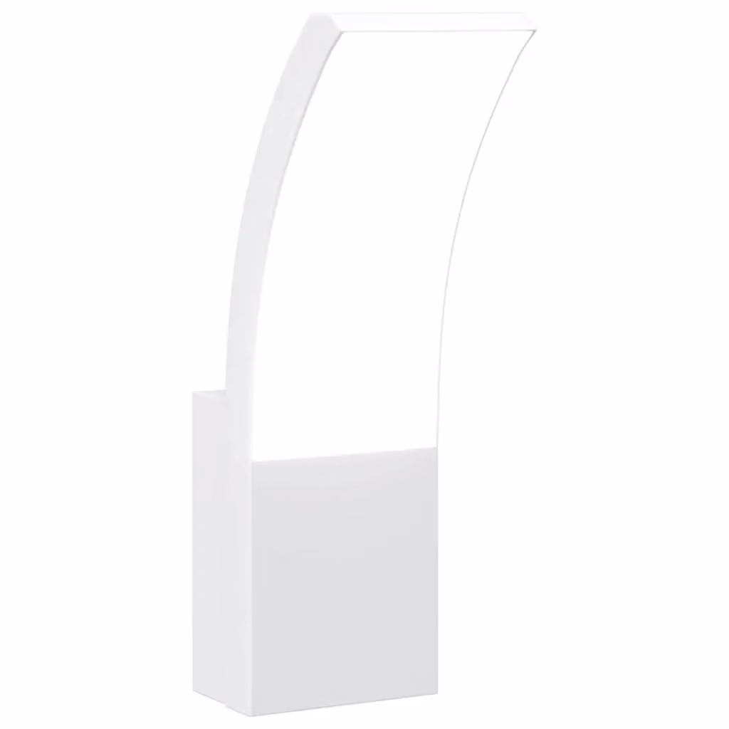 Berkfield Home Modern White LED Outdoor Wall Light in Die-cast Aluminium – 2