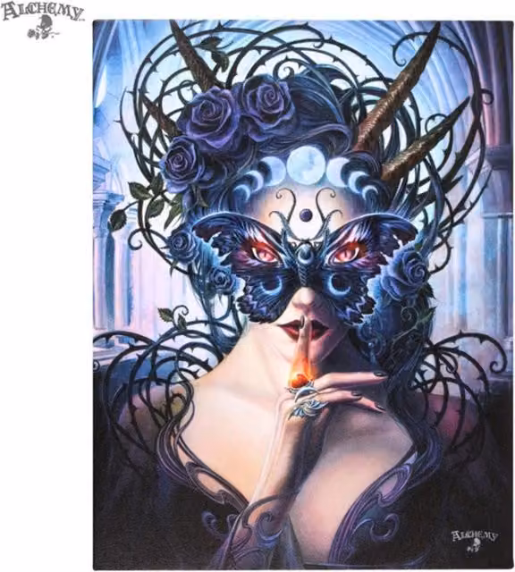 Alchemy The Vow Canvas Plaque Blue, W: 19 cm, H: 25 cm