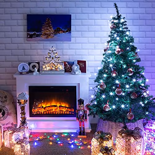The Christmas Workshop 600 LED Bright White Chaser Christmas Lights, 41.9 Metres, Indoor or Outdoor Fairy Lights with 8 Light Modes – 4