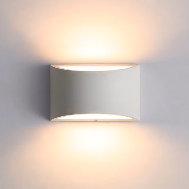 Goeco Modern White Plaster LED Indoor Wall Light with G9 Bulb, 7 W, 3000K Warm White – 1