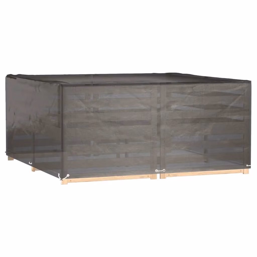 Berkfield Home Square Garden Furniture Cover with 16 Eyelets, Black, W/D/H: 205 x 205 x 90 cm – 2