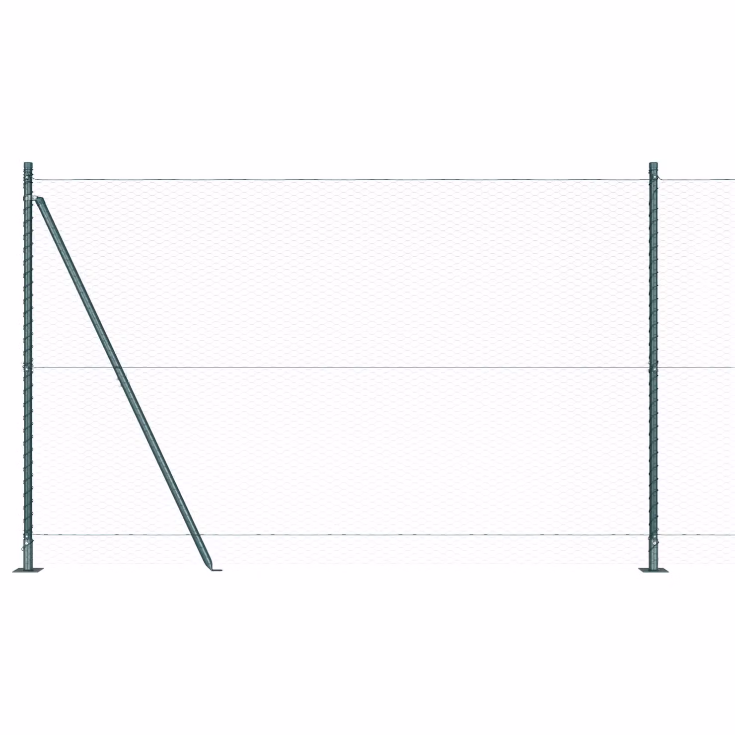 Berkfield Home Green PVC Coated Steel Hexagon Fence, H: 150 cm x W: 100 m – 2