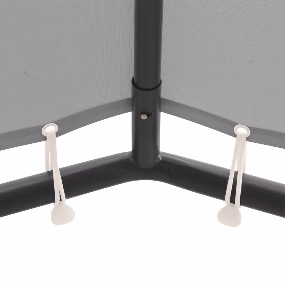 Berkfield Home Anthracite and Black Hip Roof Gazebo W: 400 cm, D: 400 cm – 3