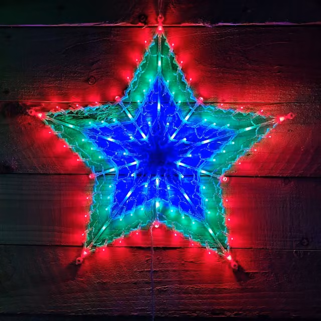 Festive Productions Multicolour Hanging Star Window Silhouette Christmas Decoration, 55 cm