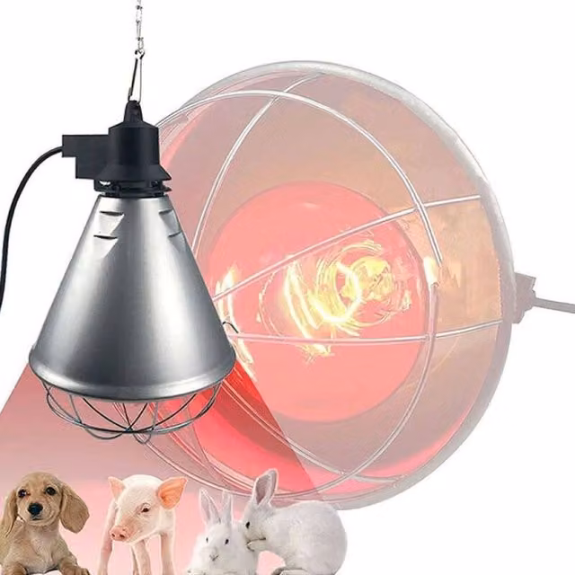 NESTLUNE Ruby 250w Infrared Heat Lamp and Bulb in Silver – 1