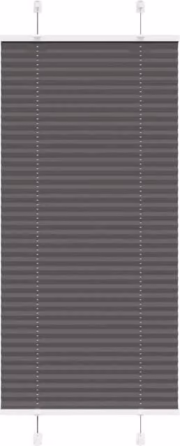 Berkfield Home Black Single Pleat Polyester Fabric Blind, W: 54.4 cm, H: 100 cm – 1