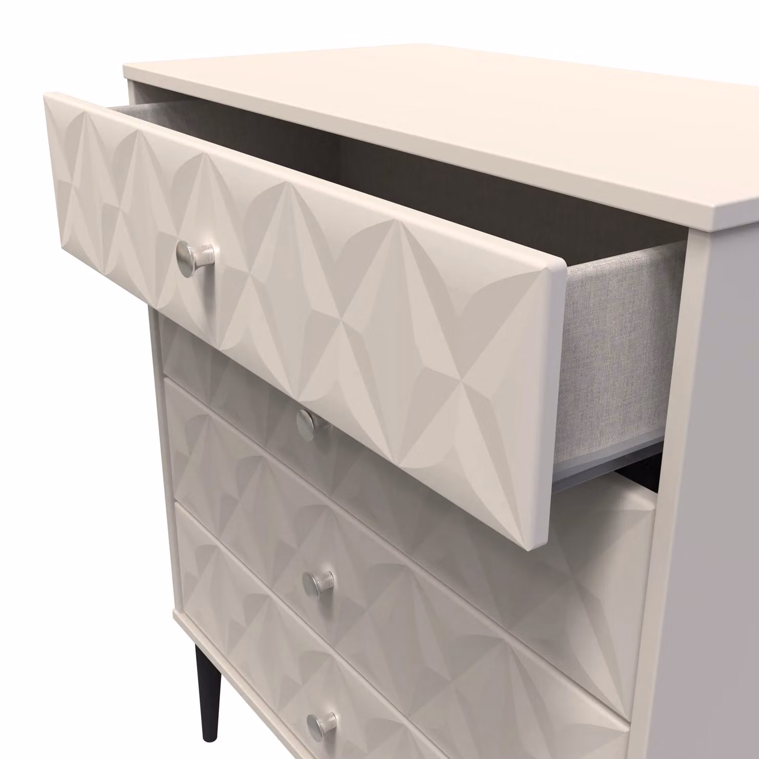Ready Assembled 2 U Toledo 4 Drawer Chest in Taupe – 2