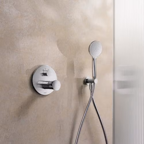 Duravit Universal Round Handheld Shower Head with Rain and Jet Spray, Chrome – 3