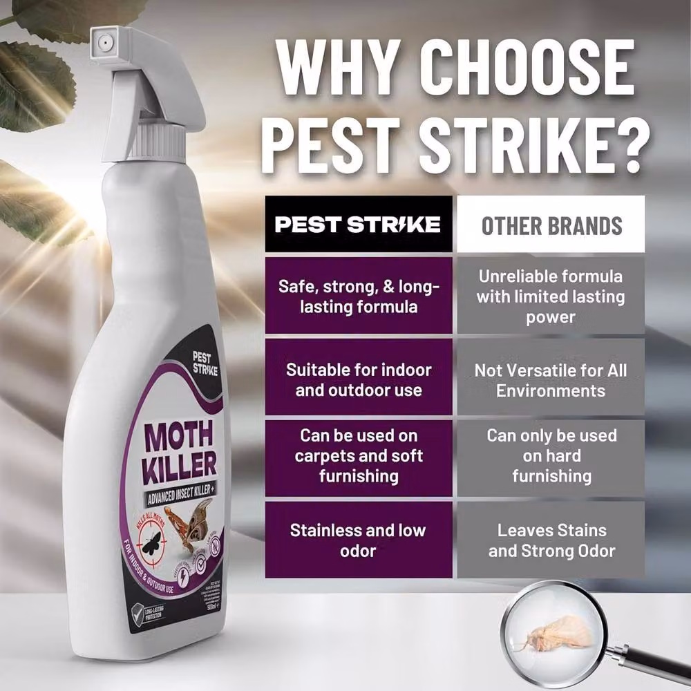 volila Moth Spray 500ml Stain-Free Long-Lasting Fabric and Clothing Protection – 5