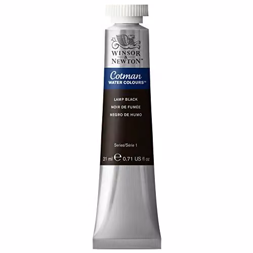 Winsor & Newton Cotman Watercolour Paint, Lamp Black, 10.49 ml – 2