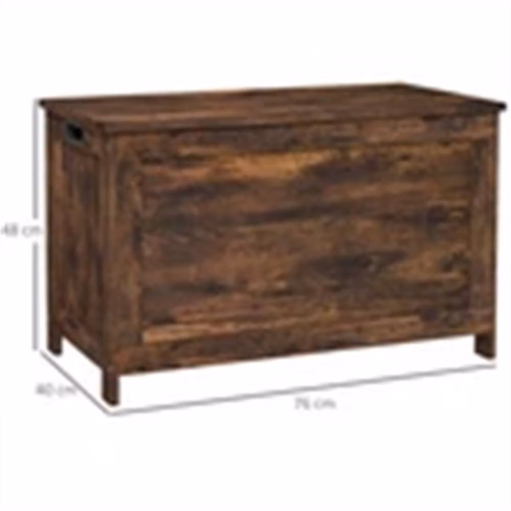 Nordara Rustic Brown Wood Storage Chest W/D/H: 48 x 40 x 40 cm – 2