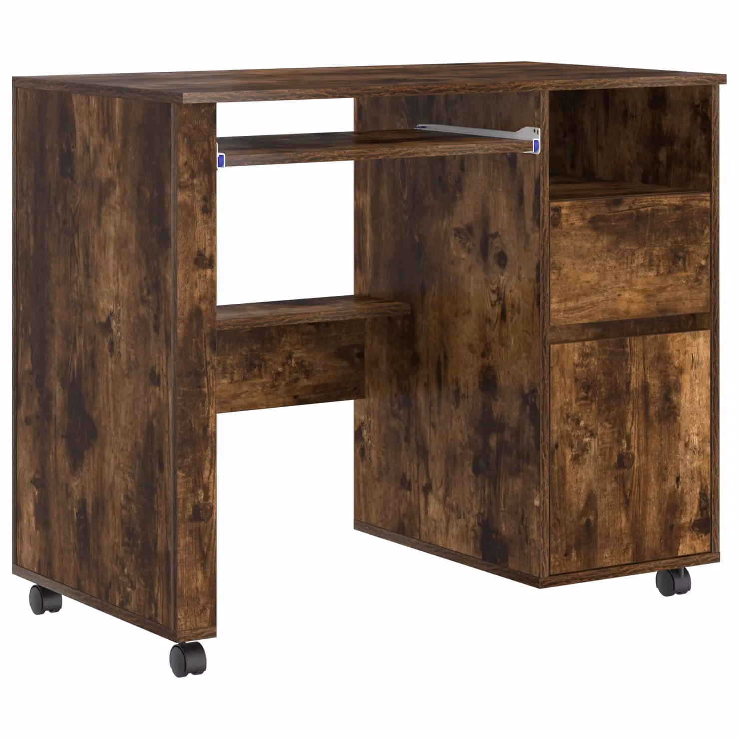 Berkfield Home Brown Smoked Oak Computer Desk with Drawers – 2