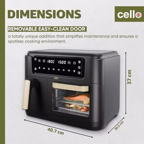 Cello 11 Litre Dual Zone Digital Air Fryer and Oven in Black – 4