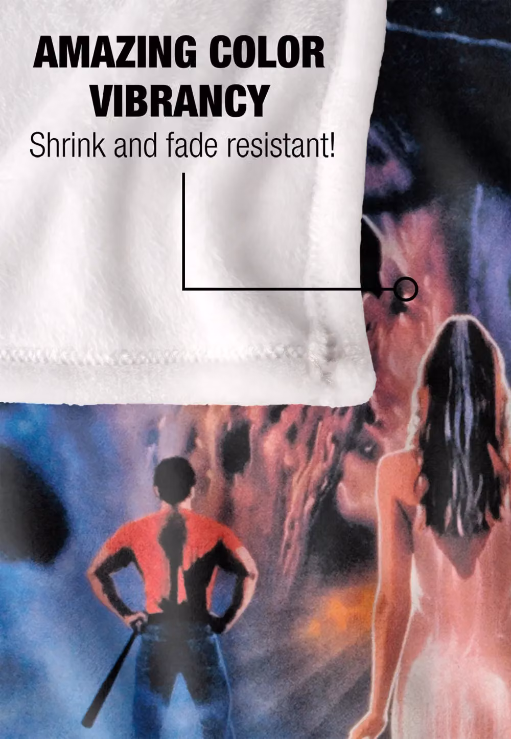 Nightmare On Elm Street Super Soft Silky Touch Throw Blanket, White and Multicolour, W: 152 cm, D: 127 cm – 4