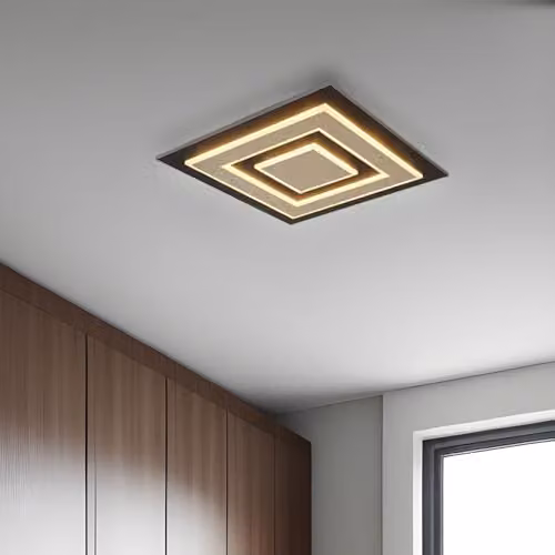 Netlighting Globo Lighting Modern Square LED Ceiling Light, Warm White, 40 W, 840 lm, W/D/H: 48 x 48 x 5.2 cm – 3