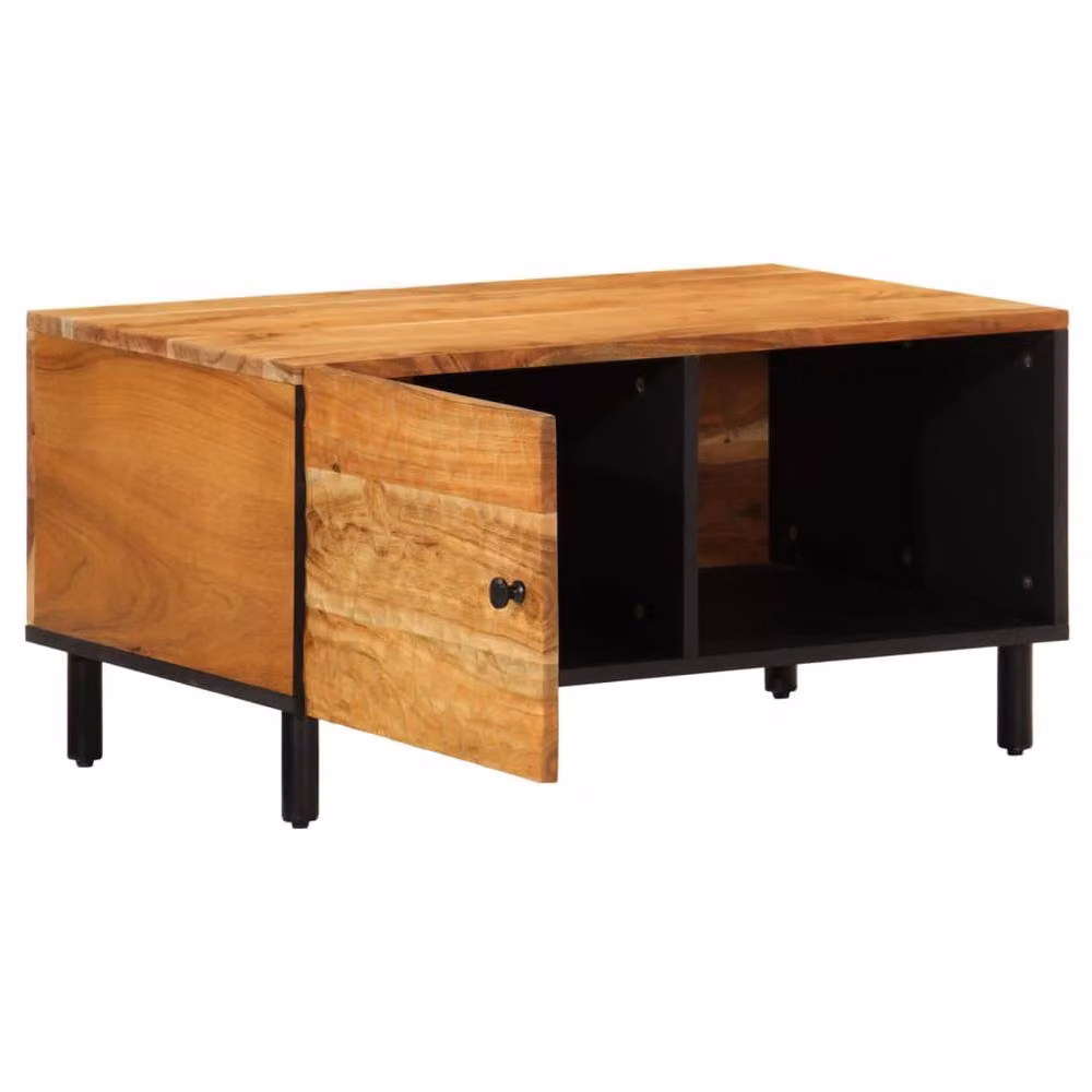 Berkfield Home Acacia Wood Coffee Table in Brown, W/D/H: 80 x 50 x 40 cm – 3