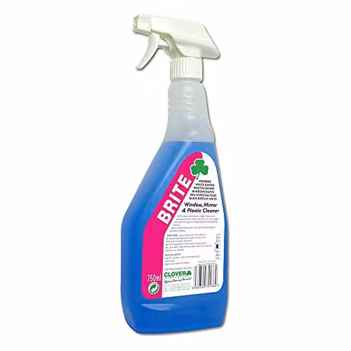 Clover Chemicals 701 Brite Glass Cleaner, Blue, 750 mL