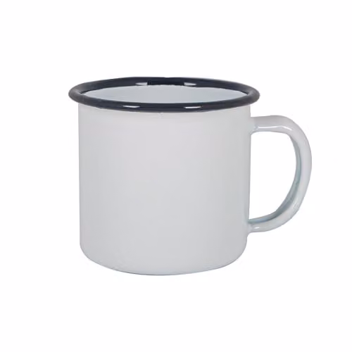 Argon Tableware Enamel Espresso Cups, Set of 12, Blue and White, 130ml – 3