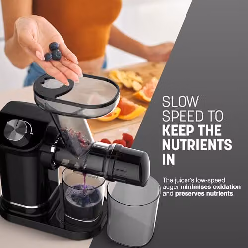 Keplin Slow Masticating Juicer Machine with 7-Stage Auger in Black – 4